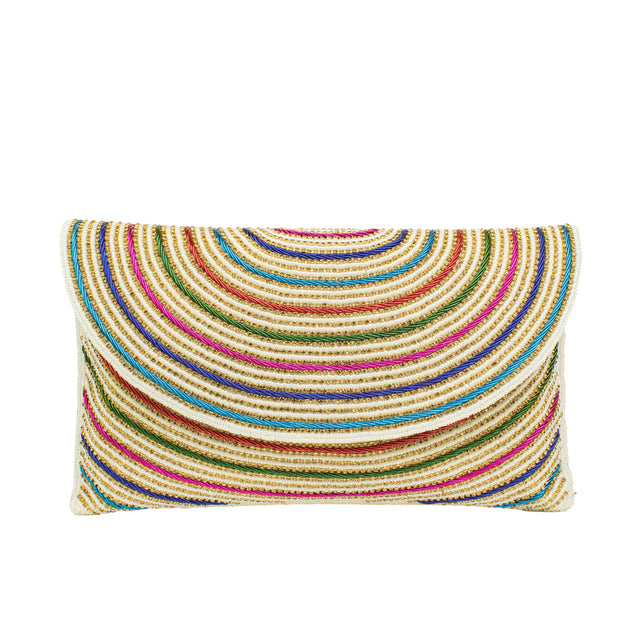 Cream Multicolour Handcrafted Handbags