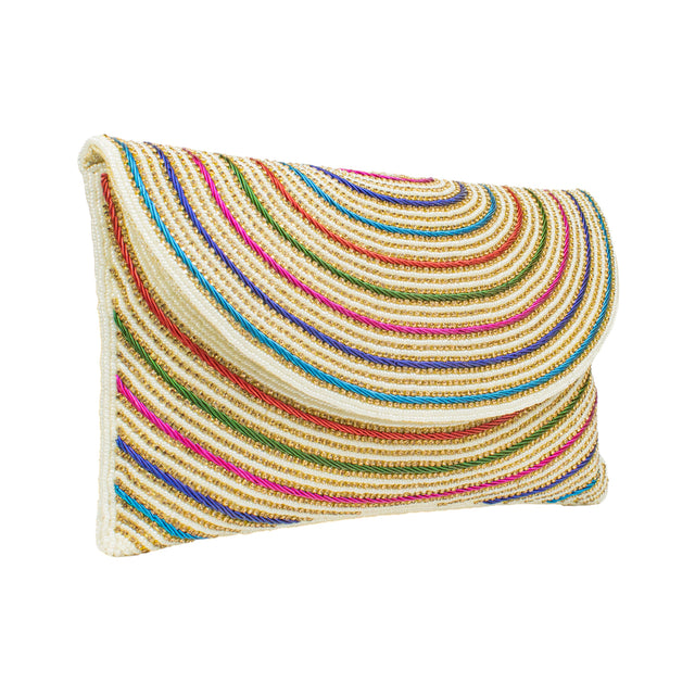 Cream Multicolour Handcrafted Handbags