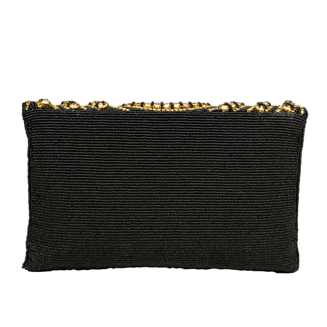 Black Gold Handcrafted Beaded Chain Handbags