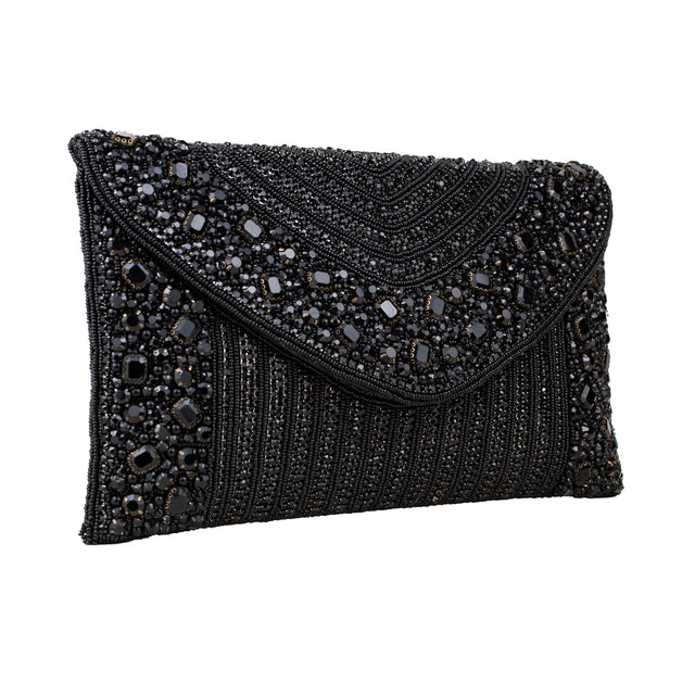 Black Handcrafted Beaded Chain Handbags