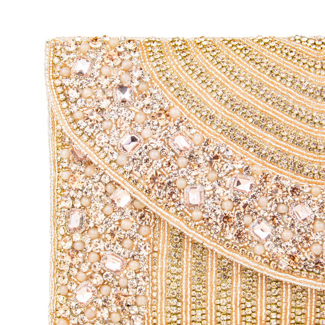 Rose Handcrafted Beads Work Beaded Chain Handbags