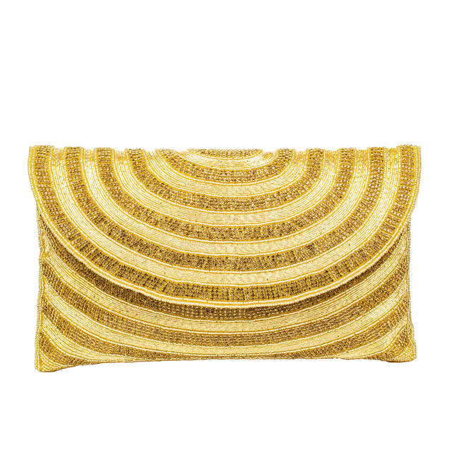 Gold Handcrafted Beaded Chain Handbags