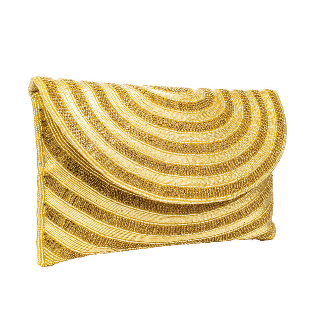 Gold Handcrafted Beaded Chain Handbags