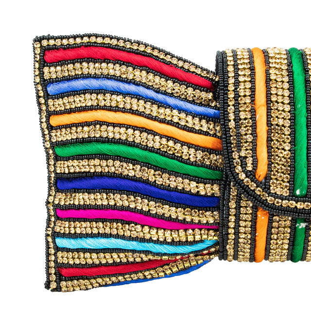 Black Handcrafted Beaded Chain Handbags