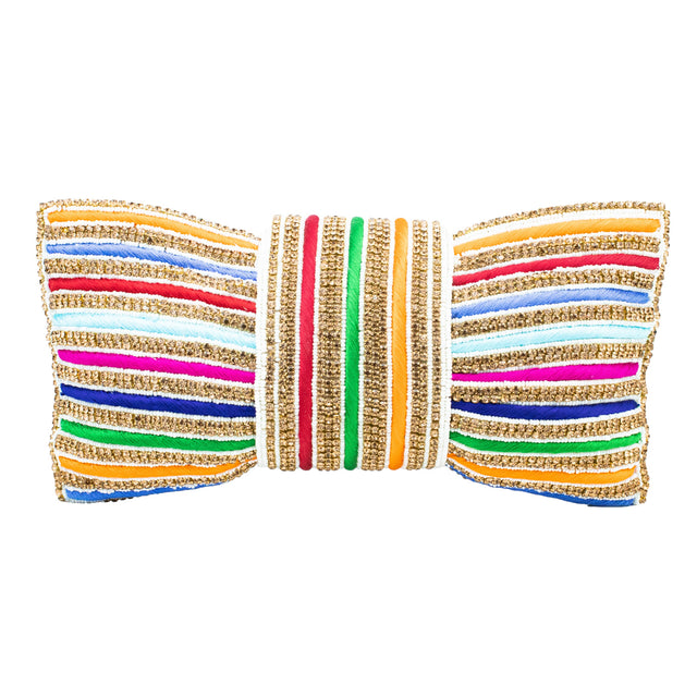 Cream Handcrafted  Beaded Chain Handbags