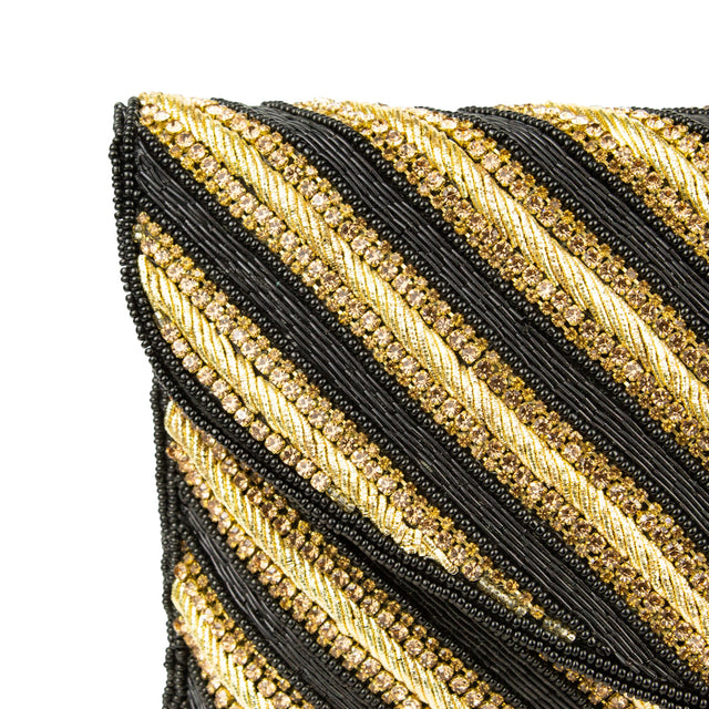 Black Gold Handcrafted Beaded Chain Handbags