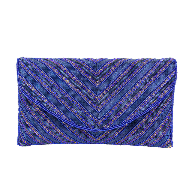 Blue Handcrafted Beaded Chain Handbags