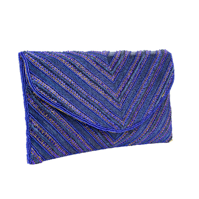 Blue Handcrafted Beaded Chain Handbags