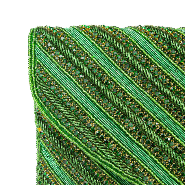 Green Handcrafted Beaded Chain Handbags