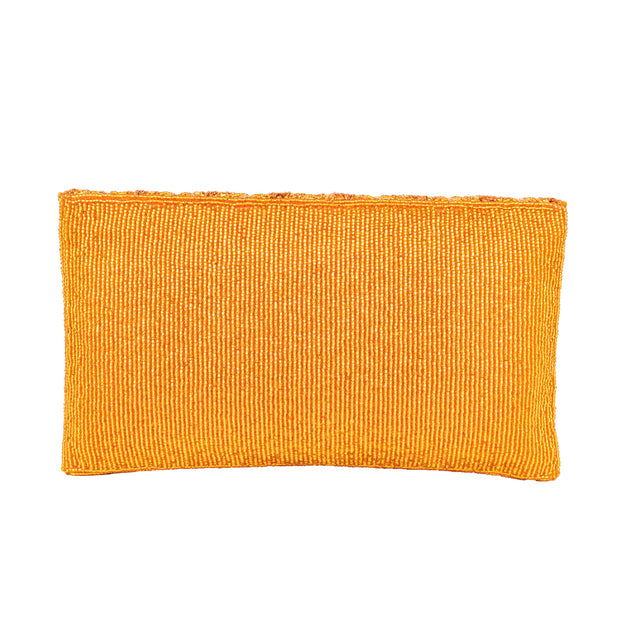 Orange Handcrafted Beads Work Beaded Chain Handbags