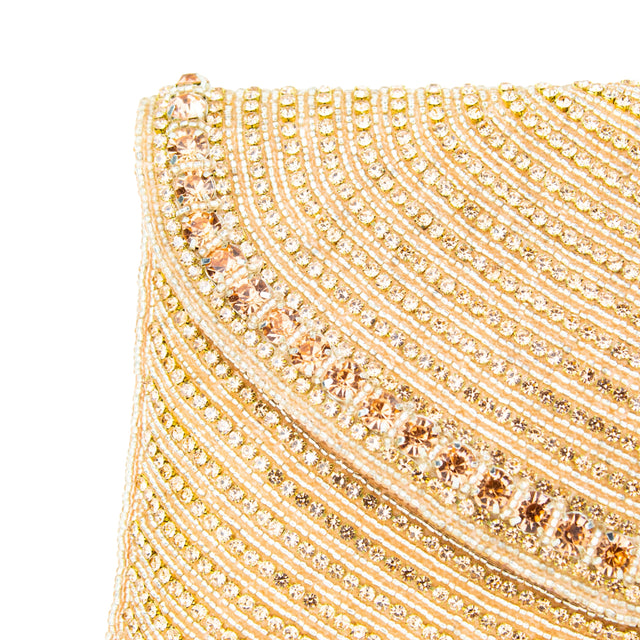 Rose Handcrafted Authentic Jute Crystal Embellished Handbags