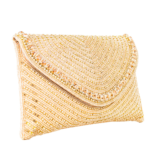 Rose Handcrafted Authentic Jute Crystal Embellished Handbags