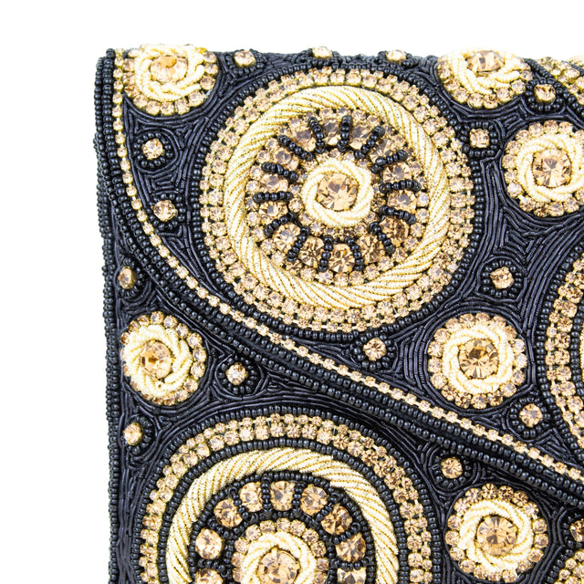 Black Gold Handcrafted Beaded Chain Handbags