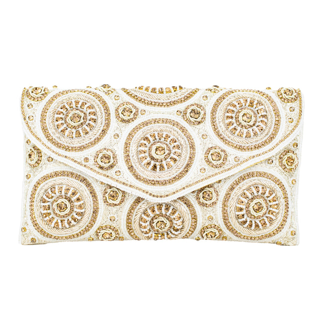 Rose Handcrafted Beads Work Beaded Chain Handbags