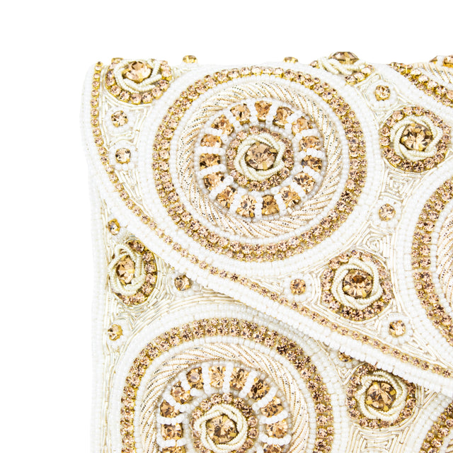 Rose Handcrafted Beads Work Beaded Chain Handbags