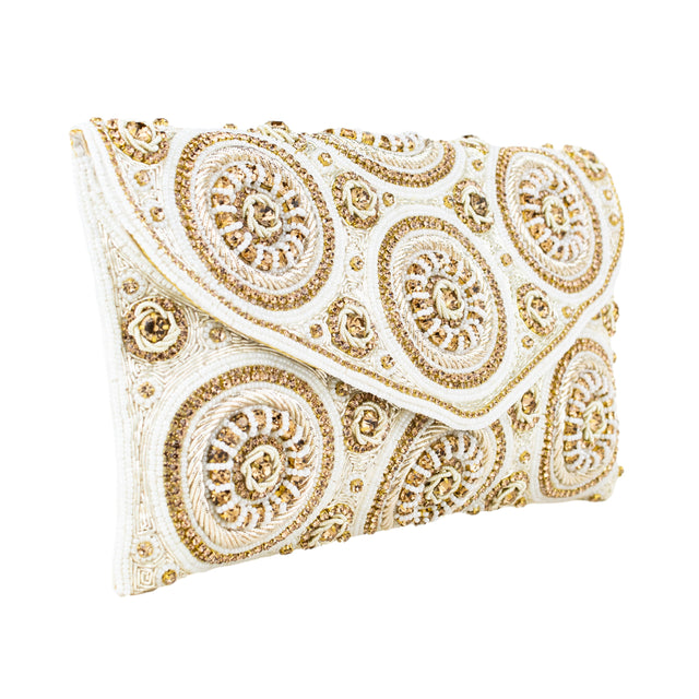 Rose Handcrafted Beads Work Beaded Chain Handbags