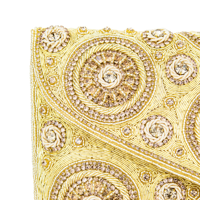 Gold Handcrafted Beaded Chain Handbags