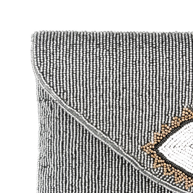 Grey Handcrafted Beaded Chain Handbags