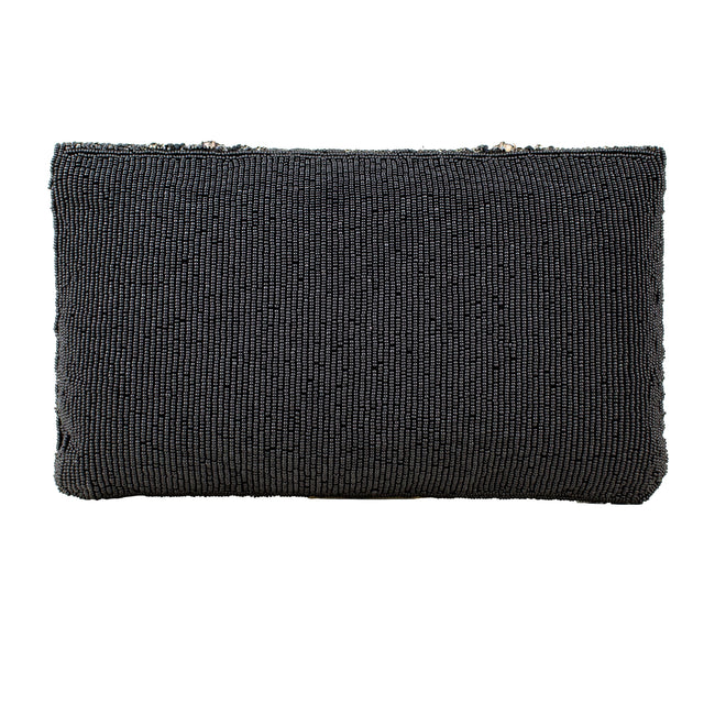 Black Handcrafted Crystal Embellished Jute Handbags