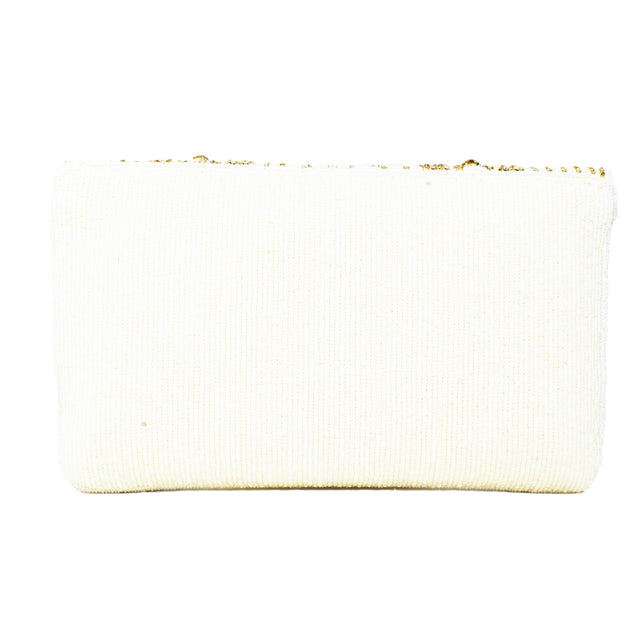 Cream Handcrafted Jute Crystal Embellished Handbags