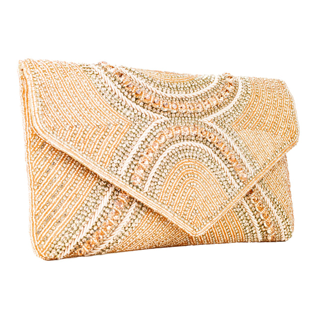 Rose Handcrafted Authentic Jute Crystal Embellished Handbags