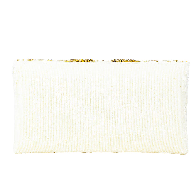 Cream Handcrafted Jute Crystal Embellished Handbags