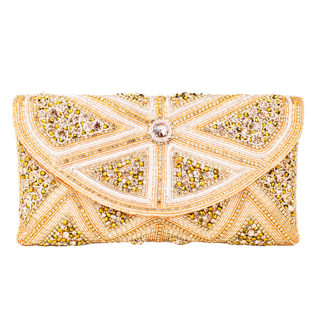 Rose Handcrafted Authentic Jute Crystal Embellished Handbags