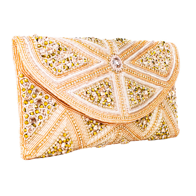 Rose Handcrafted Authentic Jute Crystal Embellished Handbags