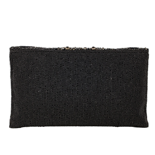 Black Handcrafted Crystal Embellished Jute Handbags