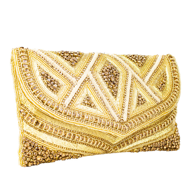 Gold Handcrafted Authentic Jute Handbags