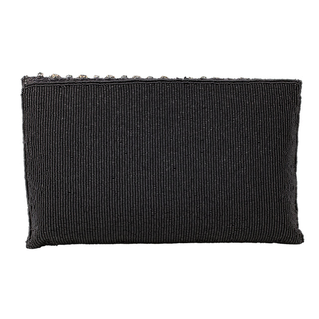 Black Handcrafted Crystal Embellished Jute Handbags