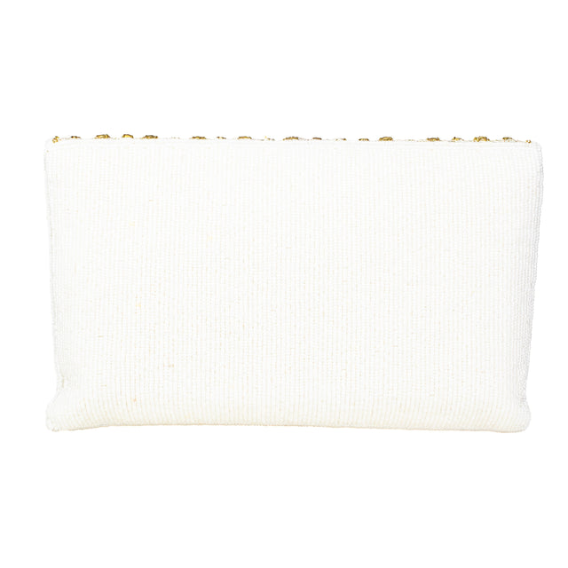 Cream Handcrafted Jute Crystal Embellished Handbags