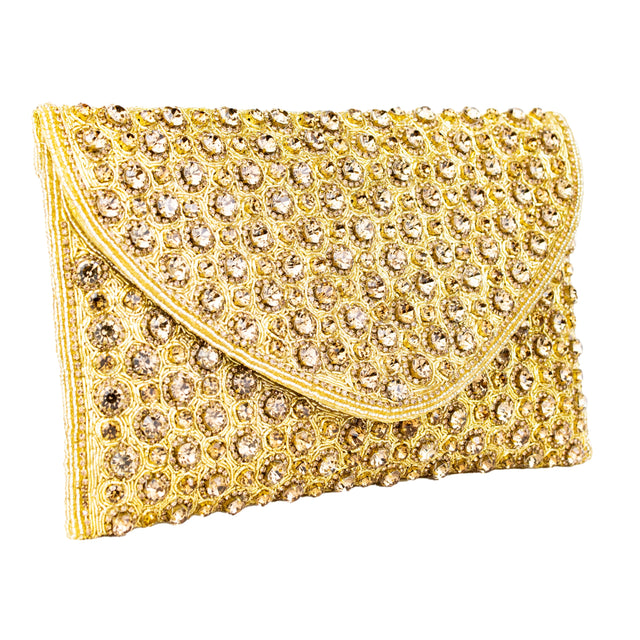 Gold Handcrafted Authentic Jute Handbags