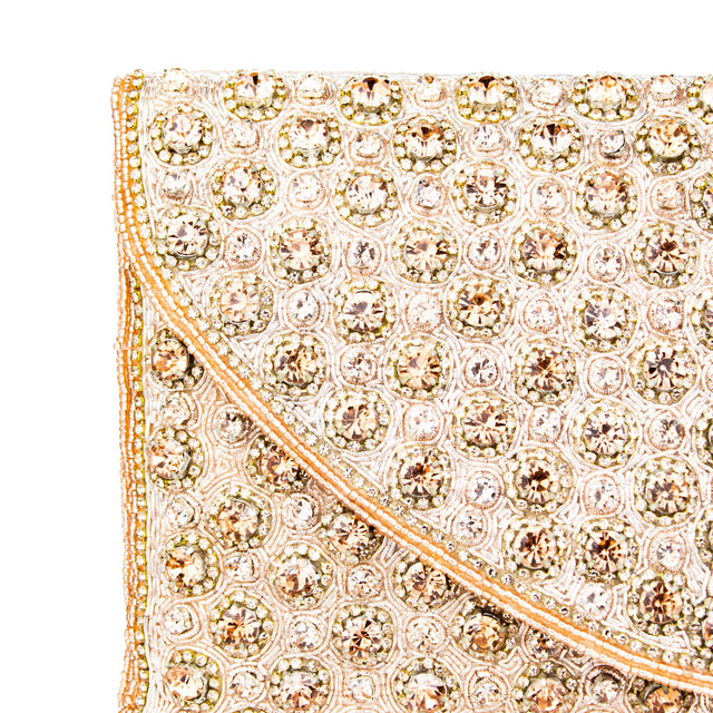 Rose Handcrafted Authentic Jute Crystal Embellished Handbags