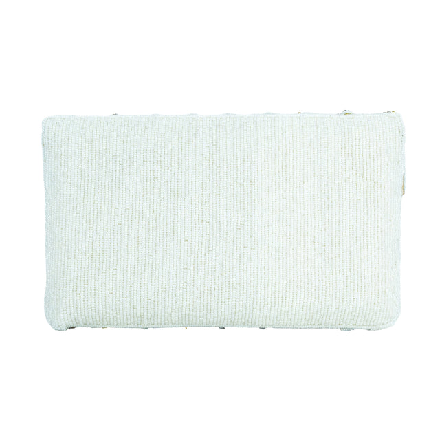 Cream Handcrafted Beaded Chain Handbags