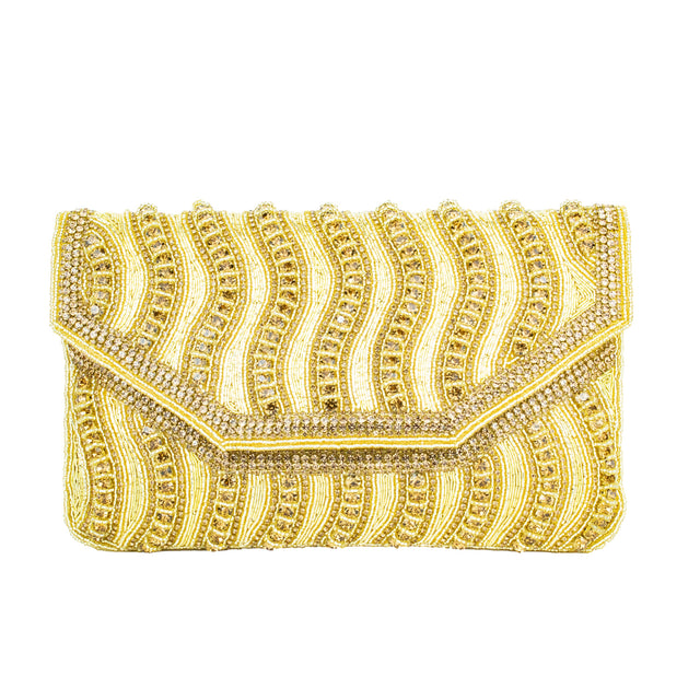 Gold Handcrafted Beaded Chain Handbags