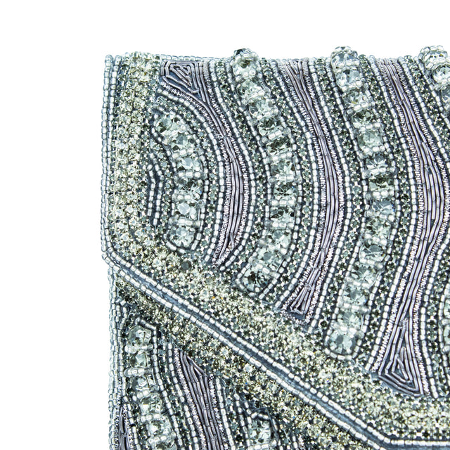 Grey Handcrafted Beaded Chain Handbags