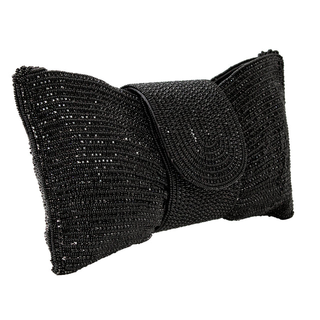 Full Black Flap Purse