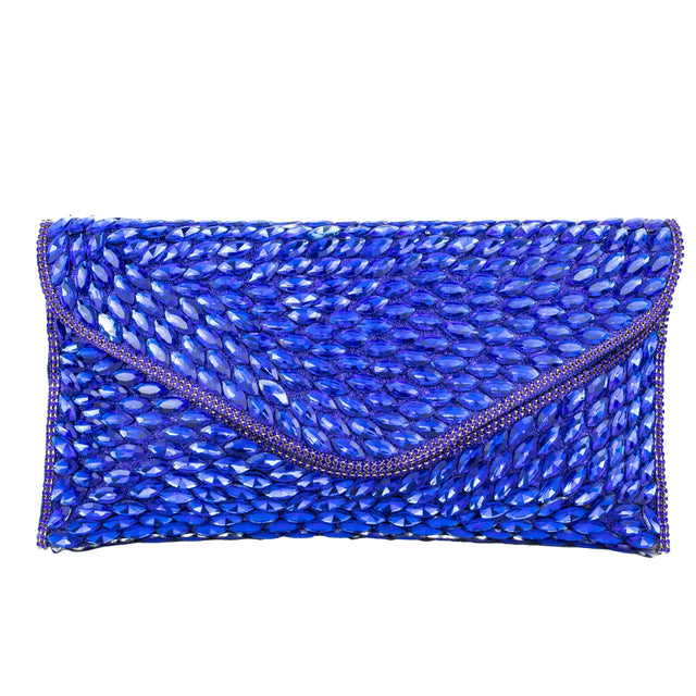 Blue Handcrafted Beaded Chain Handbags