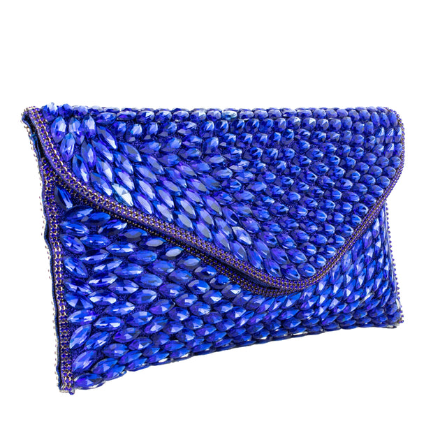 Blue Handcrafted Beaded Chain Handbags