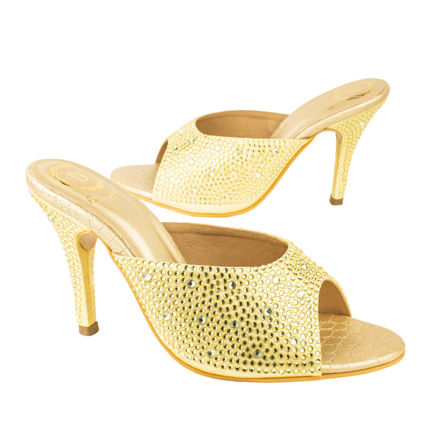 Vibrant Gold High Heel Sandals
