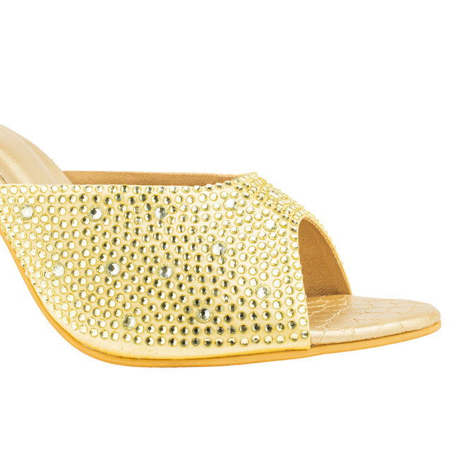 Vibrant Gold High Heel Sandals