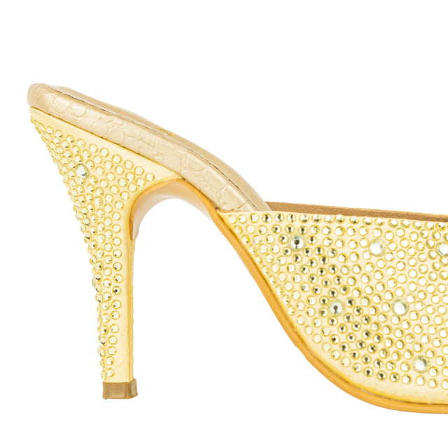 Vibrant Gold High Heel Sandals