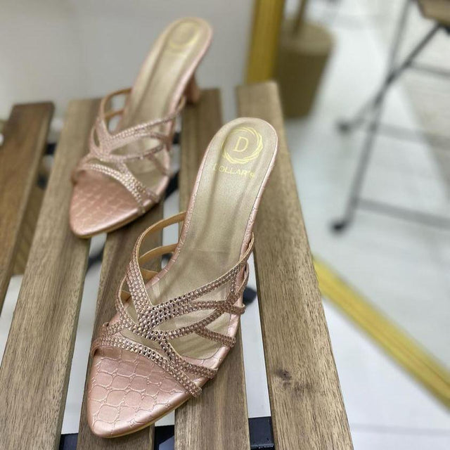 Dalia Refined Rose Pencil Heel Sandals