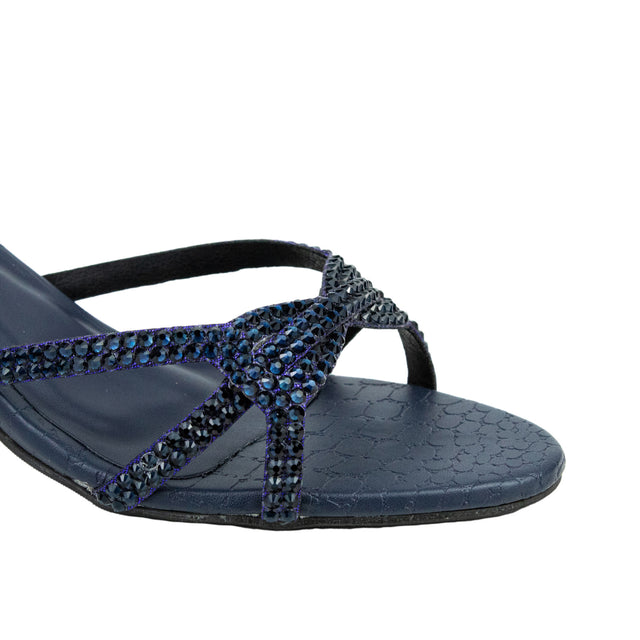 Striking Navy Blue Pencil Heel Sandals