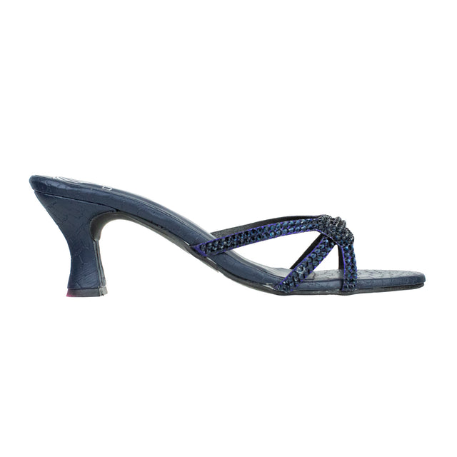 Striking Navy Blue Pencil Heel Sandals