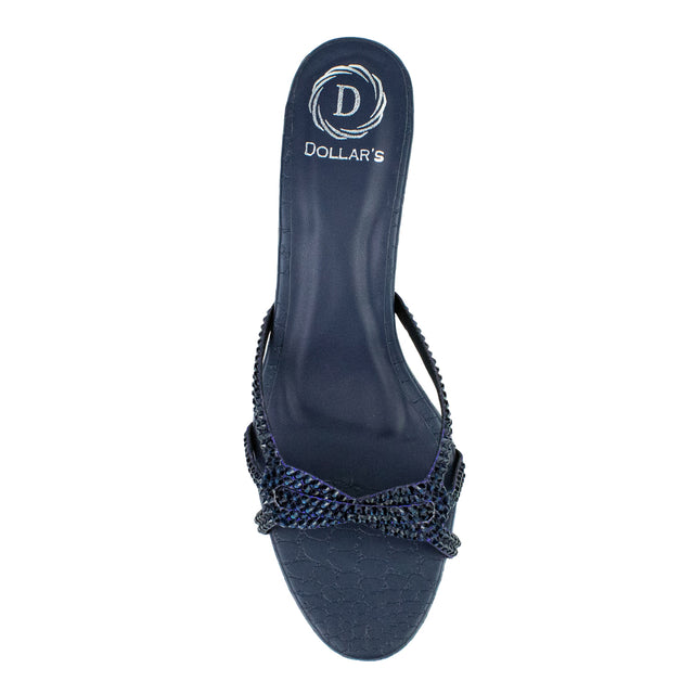 Striking Navy Blue Pencil Heel Sandals