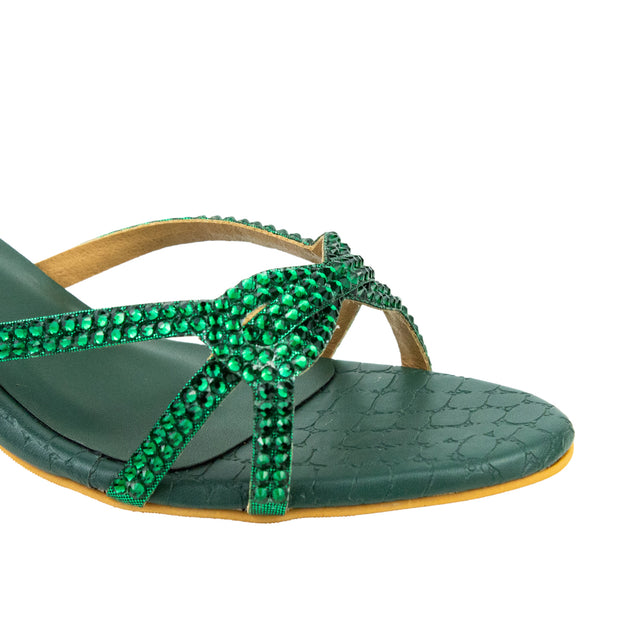 Iconic Green Pencil Heel Sandals