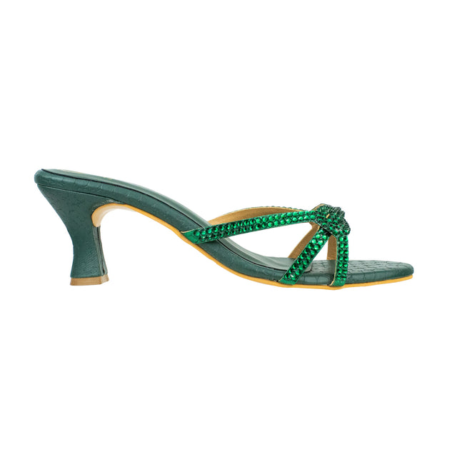 Iconic Green Pencil Heel Sandals