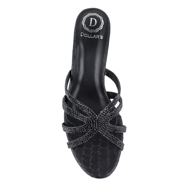 Luxurious Black Pencil Heel Sandals